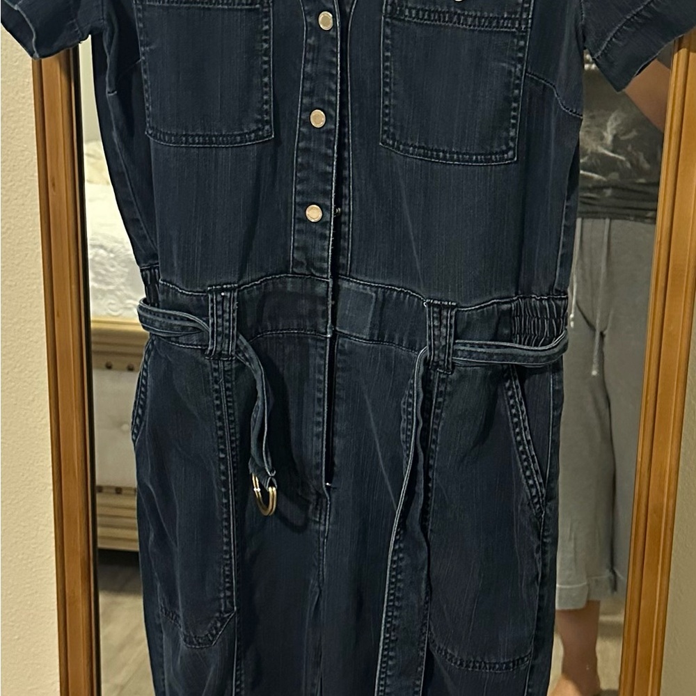 White House Black Market Indigo Denim jumpsuit